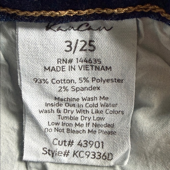 KANCAN Dark Wash Bootcut Jeans Frayed Hem Stretch Size 25 Flare Denim - Picture 14 of 16